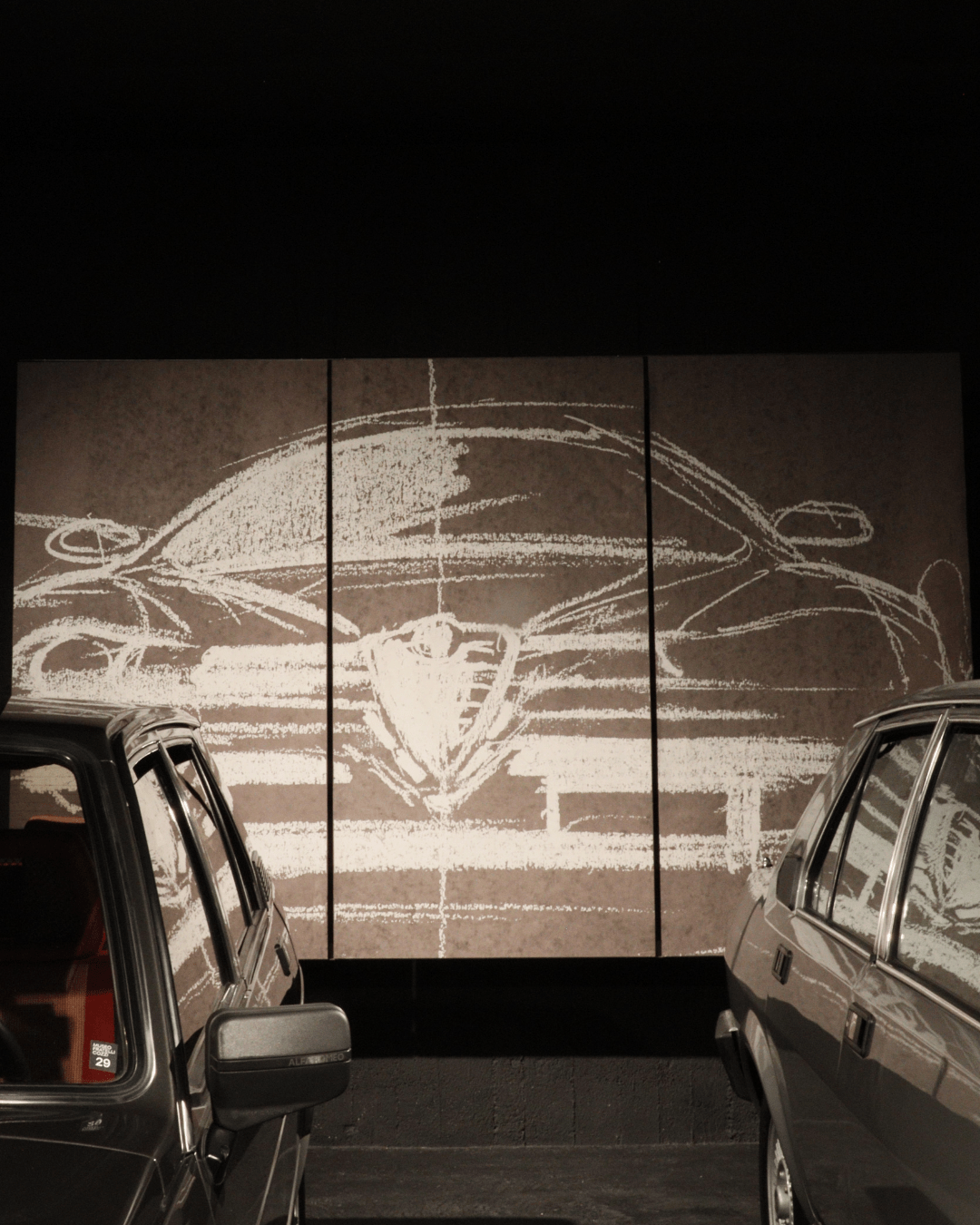 Foto 1.10: un primo piano della plancia della Giulietta del museo F.lli Cozzi realizzato dal lunotto posteriore. 