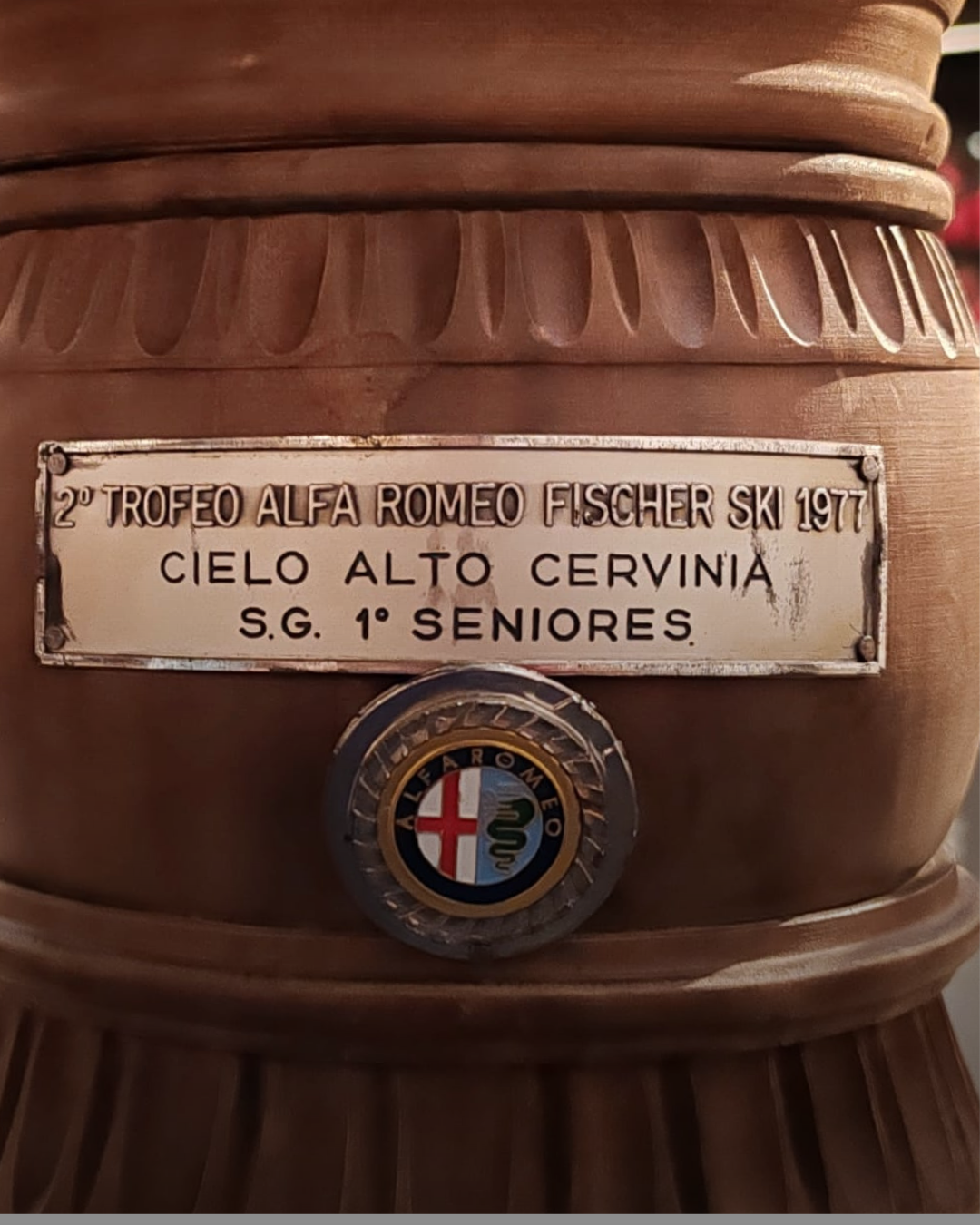 Foto 1.10: un primo piano della plancia della Giulietta del museo F.lli Cozzi realizzato dal lunotto posteriore. 